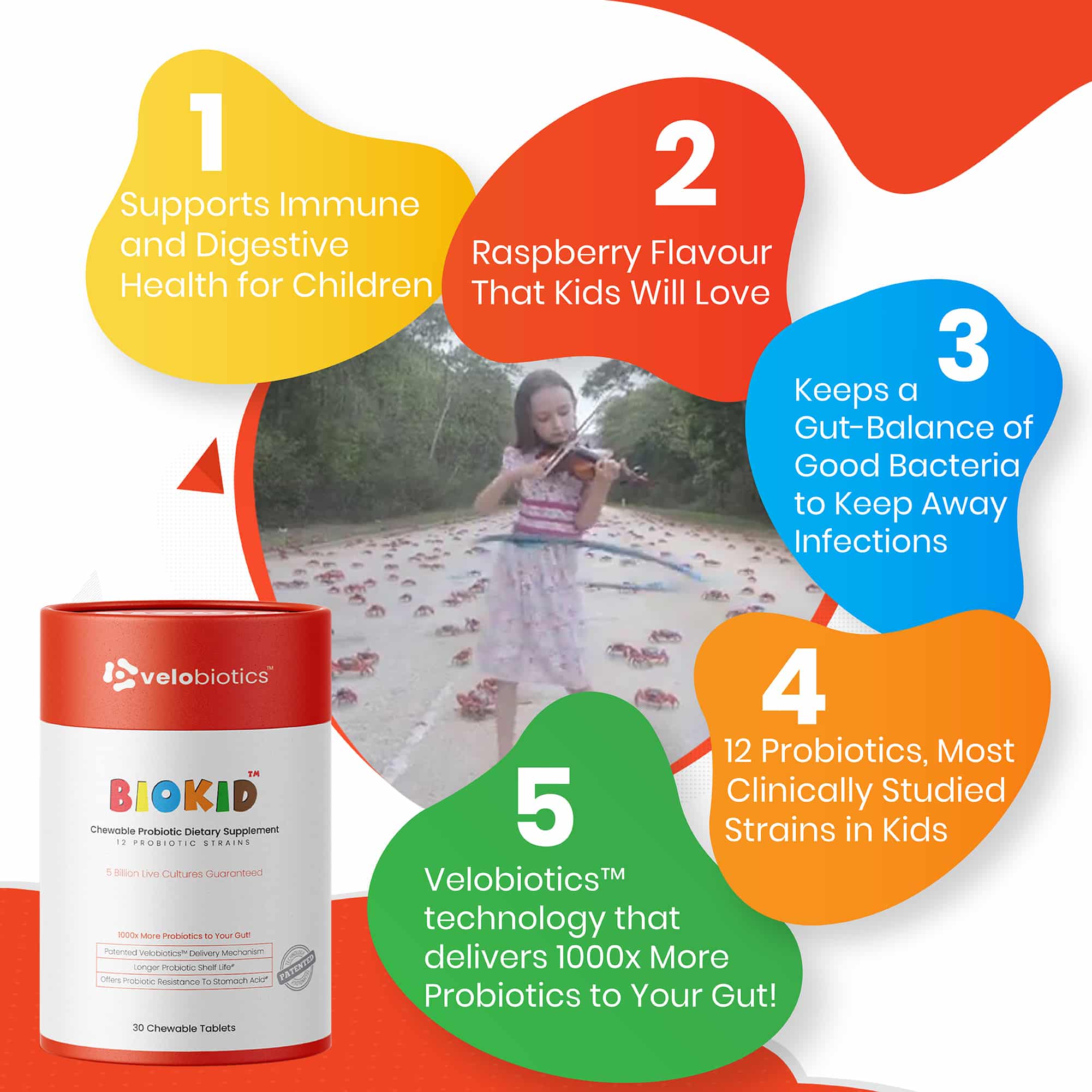 BioKid Probiotic Chewable Tablets for Children