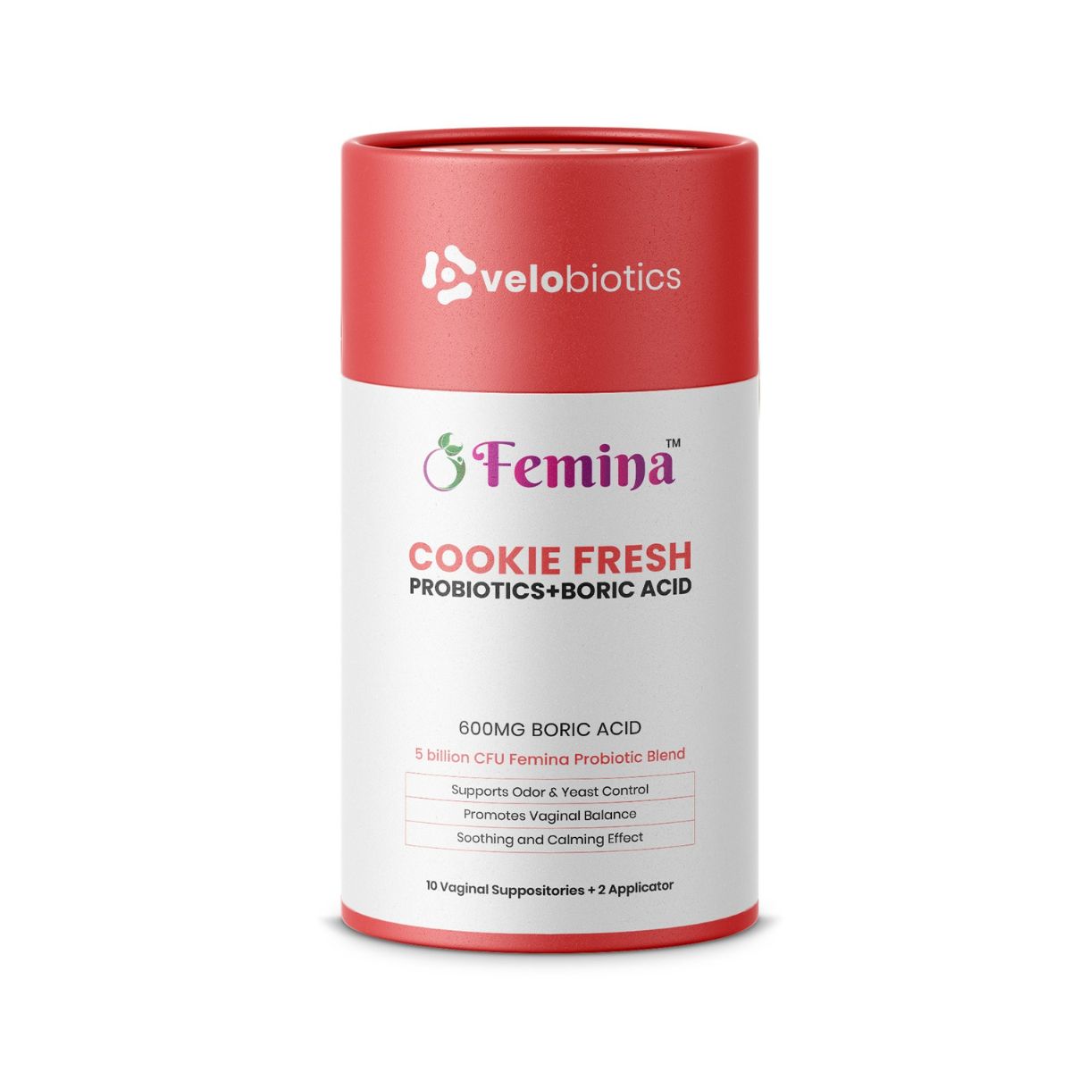 Femina Probiotics COOKIE FRESH with Boric Acid Suppositories