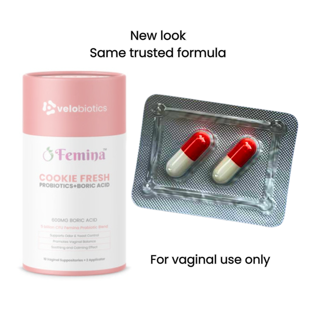 Femina Probiotics COOKIE FRESH with Boric Acid Suppositories