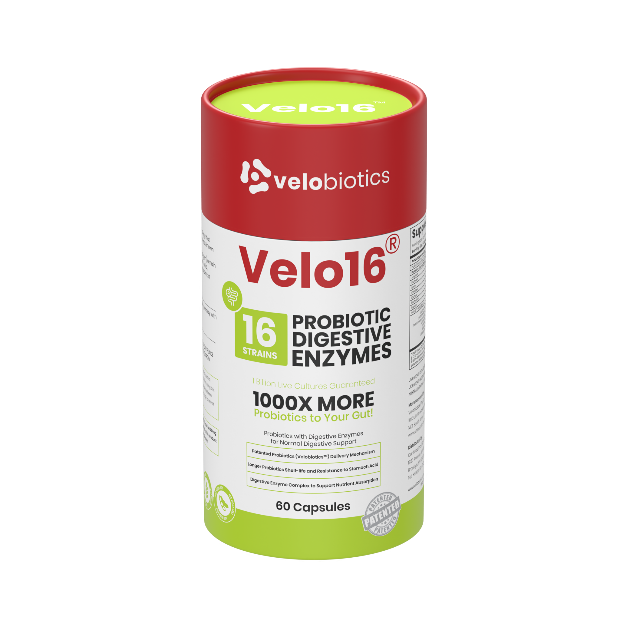 Velo16 Probiotics + Digestive Enzymes Complex