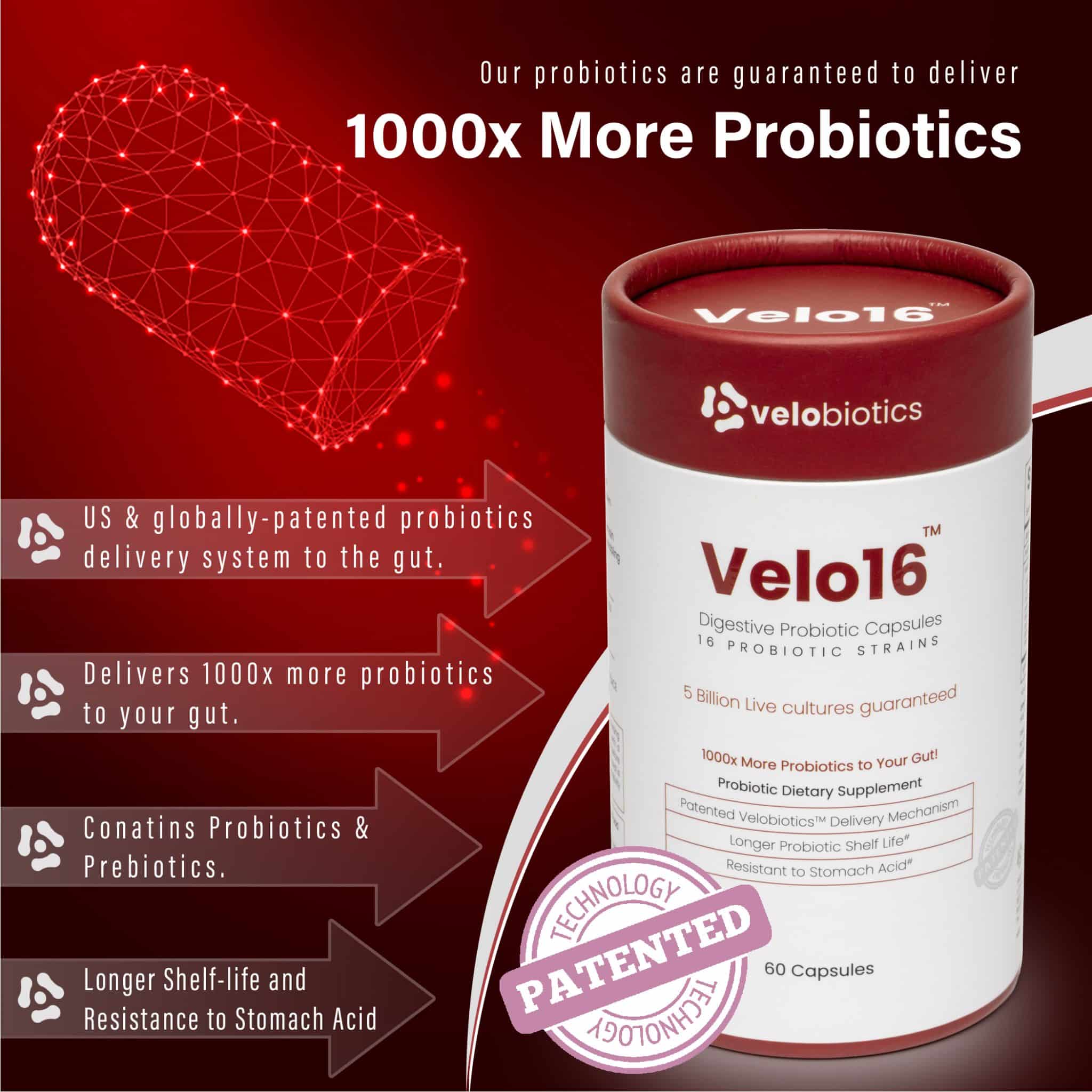 Velo16 Probiotic Digestive Capsules