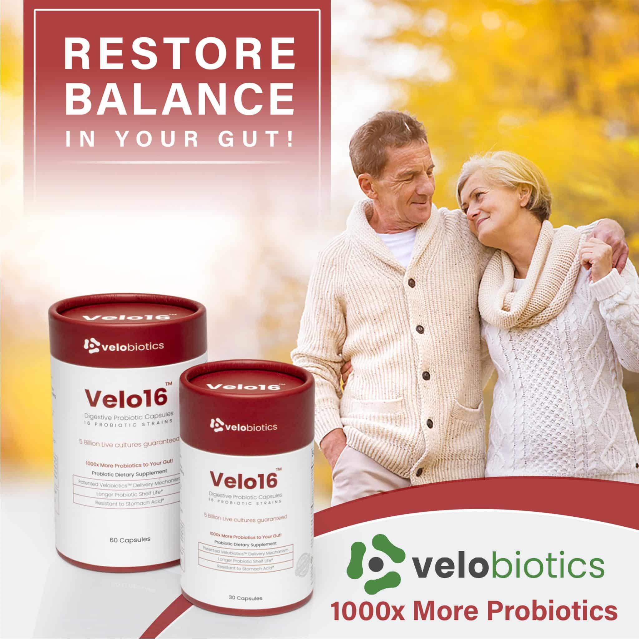 Velo16 Probiotic Digestive Capsules - Restore Balance